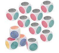 Beaupretty 12 pièces Dés Acrylique Colorés pour Apprentissage Interactif Jeux Éducatifs pour Garçon Fille Coins Arrondis et Surface Lisse Accessoires Pédagogiques pour Développement des