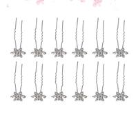 Beaupretty 12 Pièces épingle à cheveux design flocon de neige femmes barrettes à cheveux flocon de neige fascinateurs goupille feminicene Chapeaux élégants accessoires pour cheveux blanche