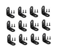 Beaupretty 12 pièces Équerre Angle Acier Inoxydable Renforcée avec Vis Supports Assemblage Robustes pour Meubles et Étagères Fixation et Antirouille