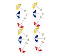 Beaupretty 12 pièces Miniature Beach Umbrellas Set Mini Sun Umbrella Décor for Doll House Resin Micro Landscape Accessories Safe and