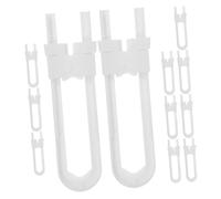 Beaupretty 12 Pièces Verrous de Sécurité Garçon Forme de U Lot de Loquets Réglables pour Portes et Tiroirs Armoires et Placards Sécurité Maison