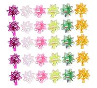 Beaupretty 120 Pièces Rubans Décoratifs Mélangés pour Nœuds Pull Bows pour Boîtes Décorations Festives Faciles à Utiliser