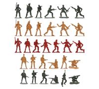Beaupretty 120Pièces Petits Soldats Plastique Figurines de Décoration de Bureau pour Jouets de Simulation de Soldats Style Aléatoire pour Développer