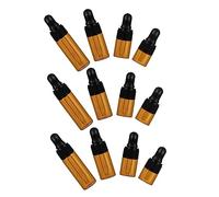 Beaupretty 12pièce Lot De Mini Fioles Verre Marron Foncé Avec Pipette Compte-gouttes Flacons Vides Pour Huiles Essentielles Parfums Et Chimie Petit Flacon Huile Portatif Et Étanche