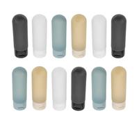 Beaupretty 12pièces Conteneurs De Crème Hydratante De Voyage Flacons Rechargeables Anti-fuite Réutilisables Pour Lotions Et Cosmétiques