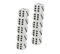 Beaupretty 12pièces Dés Noctilucents à Points Ronds Lot de Petits Dés Lumineux Accessoires De Jeu pour Table