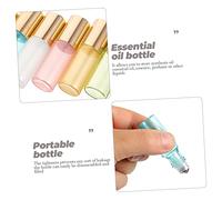 Beaupretty 12pièces Flacon Roll Flacon Huile Essentielle Avec Couvercle Doré Vert Bleu Rose