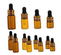 Beaupretty 12pièces Flacons Compte-gouttes Verre De Voyage Lot Pour Huile Essentielle Eau De Cologne Et Cosmétique Avec Couvercle Étanche