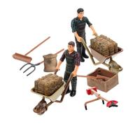Beaupretty 12pièces Miniatures Accessoires De Ferme Figurines De Fermier Et Outils Miniatures pour Décoration De Mini-Jardins Micro-paysages