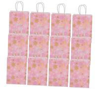 Beaupretty 12pièces Sacs Noël Flocons Sacs Friandises Papier Avec Poignées Pour Fêtes Hiver Et Occasions