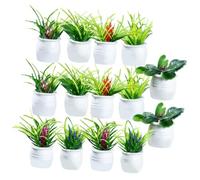 Beaupretty 14 pièces Miniature Plantes Pot Modèles Artificiels Réalistes Décoration Maison de Poupée Accessoires Maison Fée Décor Micro Paysage Intérieur Bureau