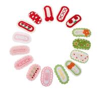 Beaupretty 15 Pièces Clips Cheveux Fleurs Tricotées pour Filles Barrettes en Laine Accessoires Garçon Fille Agréables et Légers pour Décorations de Fête