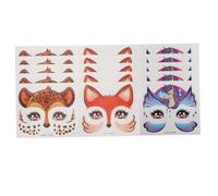 Beaupretty 15 Pièces Décorations Visage Renard Girafe Licorne pour Fêtes Halloween Cosplay Maquillage Garçon Fille