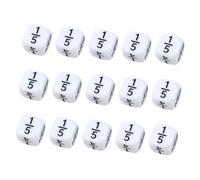 Beaupretty 15 pièces Dés Mathématiques à Angles Ronds Éducatif Arithmétique pour Garçon Fille Fraction Manipulables Jeu Dapprentissage pour Compter et Calculer