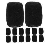 Beaupretty 15 Pièces Housse en éponge pour Micro Couvercle de réduction du Bruit du Microphone éponge Microphone Couverture de Pare-Brise en pour Black