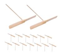 Beaupretty 15 pièces Lot de Bois à Frotter Main Jouets Volants pour Jeux Extérieur Famille Activités et Coordination Physique