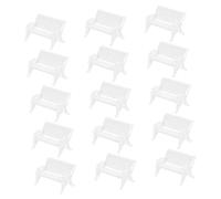 Beaupretty 15 pièces Miniature Maison Banc Modèle Mobilier Miniature Décor pour Maison de Poupée pour Chambre Salon Cuisine