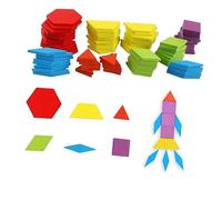 Beaupretty 155 pièces Puzzle Bois pour Garçon Fille Formes Géométriques Colorées Éducatif Montessori Développement Coordination Main-œil et Capacité Manuelle