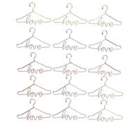 Beaupretty 15pièces Lot de Cintres Miniatures pour Vêtements De Poupées à Motif De Lettres Amour Accessoires pour Maison De Poupées Et Rangement De Vêtements
