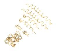 Beaupretty 16 pièces Anneaux Métal pour Dreadlocks Femme Bijoux Tresse Spirale Viking Accessoires Cheveux pour Braids Sans Outils Décoration Simple pour Fêtes et Mariages