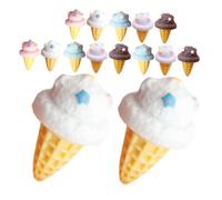 Beaupretty 16 pièces Décoratives Cornet de Glace Factice pour Photo Bar Accessoires Modèle Artisanal Réaliste pour Vitrine et Décoration