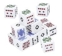 Beaupretty 16 Pièces Dés de Poker Acrylique Carrés Blancs Accessoires de Jeu Amusants pour et Jeux de Menteur