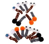 Beaupretty 16 pièces Lot de Jouets Spirale Chat Halloween avec Yeux Jouets Interactifs pour Chasse et Morsure Peluche Compacte pour Jeu Intérieur et Stimulation Naturelle