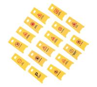 Beaupretty 16 Pièces Miniature Traffic Sign Toy Set for Realistic Plastic Roadblocks and Barricades Educational Playset for Traffic Safety Learning and Cognitive Development