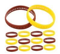 Beaupretty 16pièces Bracelet Élastique Silicone Design Sanskrit Ajustement Cadeau Pour Accessoire Pour Événements