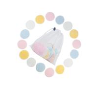 Beaupretty 16pièces Cotons Démaquillants Reutilisables Double Couche Lavables avec Sac à Linge pour Démaquillant Visage et Yeux