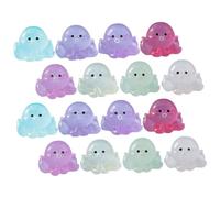 Beaupretty 16pièces Figurines Poulpe Miniatures Résine Décorations Jardin Voiture Lot de Design Humoristique