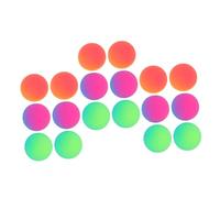 Beaupretty 18 Pcs Balles Rebondissantes Bicolores Jumbo pour Garçon Fille Lot de Balles Caoutchouc Antidérapantes Multicolores Haute Élasticité pour Jeux Extérieur Fêtes et Anniversaires