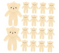 Beaupretty 18 Pcs Lot de Figurines Miniatures Ours Multifonctions Pendentifs Porte Clés Décoratifs Accessoires Suspendus pour Sacs et