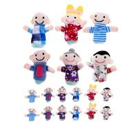 Beaupretty 18 Pcs Puppets for Soft Finger Hand Puppets Family Set Creative Storytelling Toy for Early Education and Interactive Role Play