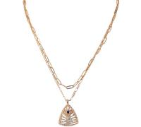 Beaupretty 1ensemble Collier à Couches Œil Malin Rhinestones Avec Pendentif Lune Bijou Aesthetic Pour Femmes