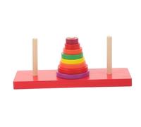 Beaupretty 1Ensemble Jouets Éducatifs Bois Tour Empilage Anneaux Colorés pour Développer la Créativité Coordination chez Garçon Fille