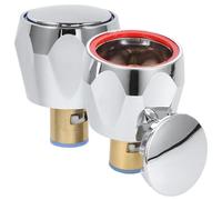 Beaupretty 1ensemble Kit de Rénovation de Robinet Laiton Épais Poignée Chaude et Froide pour Cuisine et Salle de Bain Complet avec Volant Plastique Rouge et Bleu