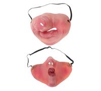 Beaupretty 1ensemble Masque Demi-visage De Cochon Avec Nez Mignon Pour Déguisement Humoristique Accessoire De Fête Pour Halloween Et Poisson Avril Pour Événements Amusants