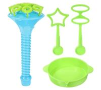 Beaupretty 1Ensemble Outils de Soufflage de Bulles Jumbo pour Garçon Fille de Trompette Baguettes Plateau pour Jeux Plein Air Amusement et Création de Bulles Géantes