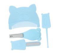 Beaupretty 1ensemble Set De Peigne Né Avec Design Cartoon Ensemble De Soins Capillaires Pour Garçon Fille Peigne Coupe- Et Nettoyeur Oreilles Coffret De Couleur Bleue