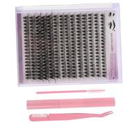 Beaupretty 1ensembles Kit Extensions De Clusters Avec Colle Outil Application Et Dissolvant Faux De Maquillage Pratique Pour Look Élégant Maison Rose
