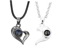 Beaupretty 1Paire Couples Aimanté De Colliers Assortiment Projection Aime Langues