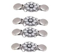 Beaupretty 2 Ensembles Agrafe De Chandail Faire La Fête Clip De Serrage À La Taille Photophores Dentelle Mesdames Pinces À Châle En Forme De Fleur Clips Barrettes Silver Alliage 2 Pièces * 2