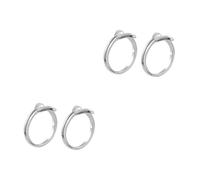 Beaupretty 2 Ensembles Bague Ajustable Queue De Sirène Pour Femmes De Accessoire De Mariage Et Fiançailles Design Créatif Et Vintage Confortable 2 Pièces * 2