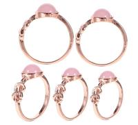 Beaupretty 2 Ensembles Bague Pierre De Lune Anneau Plusieurs Pour Bijoux En Pierre De Lune Bijoux Bague Bagues De Fiançailles Féminines Bague Femme Femmes Bagues Alliage De Zinc 5 Pièces * 2