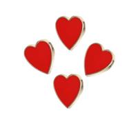 Beaupretty 2 Ensembles Broche Amour Revers Bouton Vêtements Collier Foulard Goupille Épingle À Nourrice Badge Décoration Épingles À Col De Chemise Broche Chemise Alliage Rouge 4 Pièces * 2