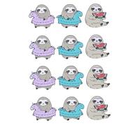 Beaupretty 2 Ensembles Broche De Paresseux De Dessin Animé Broche De Dessin Animé Mignonne Pour Les Femmes Broche En Émail Épingle À Revers Pour Vêtements Broches De Paresseux 6 pièces * 2