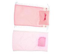 Beaupretty 2 Ensembles Miniature pour Maison de Poupée Accessoires de Lit Poupon Décoratifs Housse de Coussin et Drap pour Chambre Miniature Lot pour Décoration Réaliste