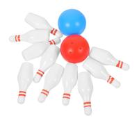 Beaupretty 2 Ensembles Miniature Resin Bowling Set for Toy House Decoration Mini House Accessory with and Balls Plus Pins Safe and Wear Resistant Resin Model