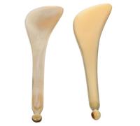Beaupretty 2 Ensembles Tendineux Panneau De Point De Déclenchement Stylo D'acupuncture Grattoir Arrière Rouleau Masseur Facial Planche De Guasha Masseur De Visage Cornes 2 Pièces * 2